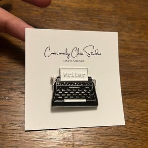 Typewriter Enamel Pin